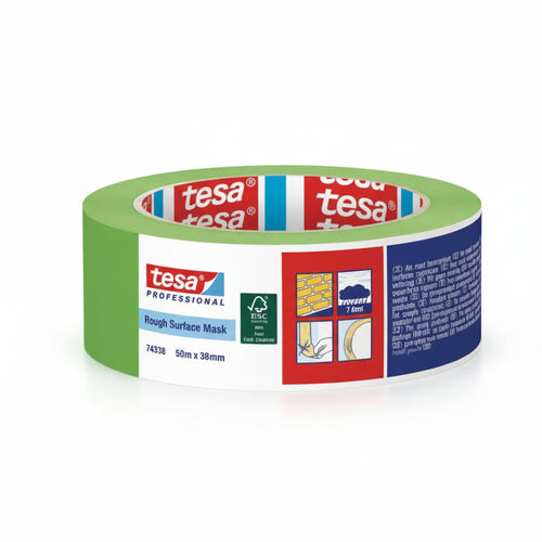 Nastro Carta Verde 74338- - Mm.50H. In Rotoli Da Mt.50 - 6 Pezzi Tesa