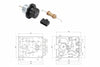 Serratura Triplice Da Applicare Con Scrocco Con Pomolo A Pompa 30437- - Mm.30 Dx Cilindro Ø Mm.34 (30437Vd60X) - 1 Pezzi Mottura