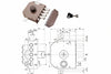 Serratura Triplice Da Applicare Con Scrocco Con Pomolo A Pompa 30631- - Mm.60 Sx Cilindro Ø Mm.34 (30631Vd60X) - 1 Pezzi Mottura