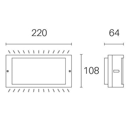 Applique Led 'Screen' Bianco Per Esterno Balcone E Giardino 10 Watt Sovil