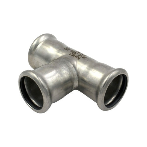 Raccordo A T A Pressare Intermedio In Acciaio Inox Serie Inoxpress Uniko - Ø22 - Rmr