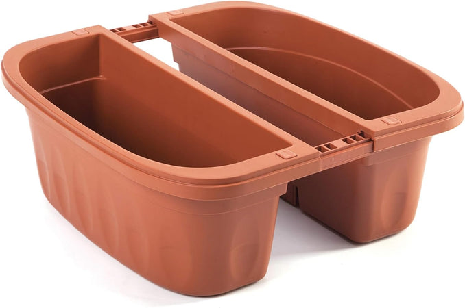 Fioriera Doppia Klunia 40Cm Terracotta- 1,0 Confezione