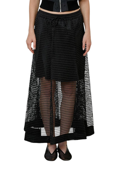 MEIMEIJ Gonna midi a ruota Donna a rete da donna