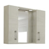 Specchio Da Bagno 960 A 2 Ante Rovere Bianco 1 Pz