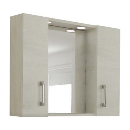 Specchio Da Bagno 960 A 2 Ante Rovere Bianco 1 Pz