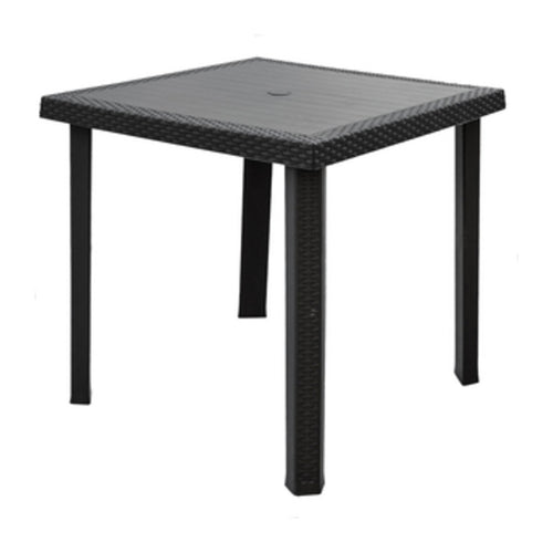 Tavolo Rattan Figaro 80X80Xh72 Cm Antracite 1 Pz