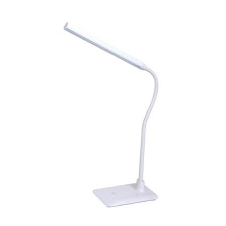 Lampada Da Scrittoio Led 6W Slim Bianco Braccio Regolabile. Luce Led Smd - 6W - 510 Lm - Naturale 4.000K - Ip20. Dimmerabile. Interruttore ''Touch'' Con Regolazione Della Luminositã  Su 4 Livelli. Dimensioni ?167 X 120 X H 380 Mm. Peso 0,570 Kg. Colore B