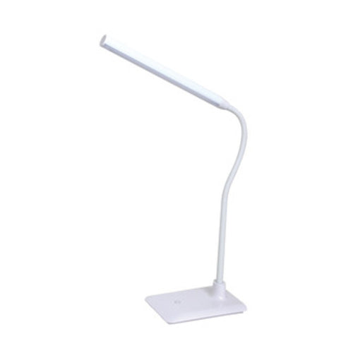 Lampada Da Scrittoio Led 6W Slim Bianco Braccio Regolabile. Luce Led Smd - 6W - 510 Lm - Naturale 4.000K - Ip20. Dimmerabile. Interruttore ''Touch'' Con Regolazione Della Luminositã  Su 4 Livelli. Dimensioni ?167 X 120 X H 380 Mm. Peso 0,570 Kg. Colore B