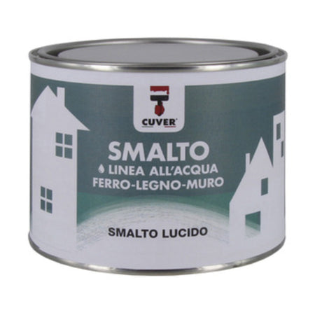 Smalto Lucido Allacqua Cuver 0,50 L Nero Lucido 6 Pz