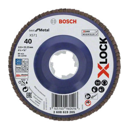 Bosch-A Disco Lamellare Xlock Gr 40 D 115 Mm Bosch 10 Pz