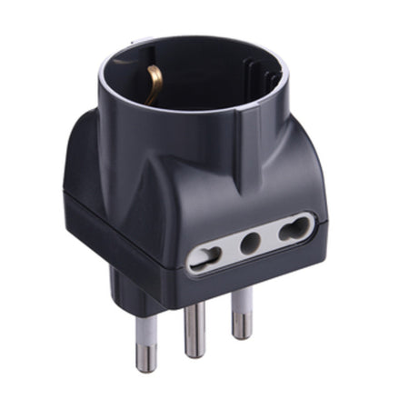 Adattatore Triplo 16A 2Pr Bip E Schuko Nero Fig.11 25 Pz