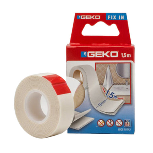 Nastro Biadesivo Geko Mm.19X1,5M. 24 Pz