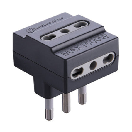 Adattatore Triplo 16A 3Pr Bip Nero Fig.10 25 Pz