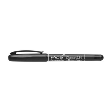 Pennarello Pica Classic Instant Dry P.Media Nero Pica Marker 10 Pz