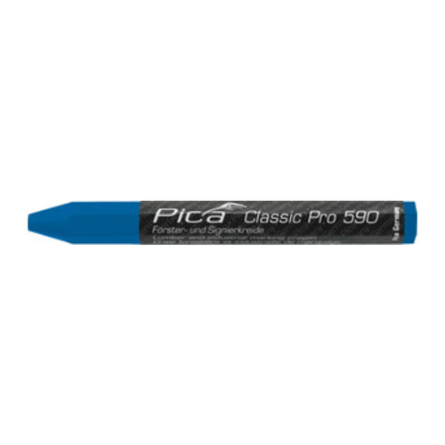 Marcatore Gesso Pica Legno Metallo Mura Blu 12 Pz