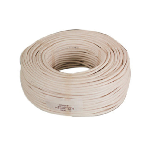 Cavo Elettrico H05Vv-F Sez 2X1,00 Mm Bianco * 100 Mt