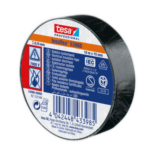 Nastro Isolante Certificato Nero 15 Mm X 10 Mm Tesa 10 Pz