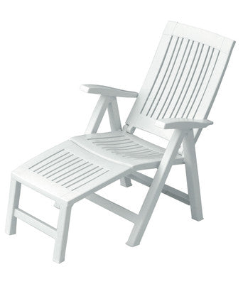 Sdraio C/Poggiapiedi Lucrezia Relax Bianco 1 Pz