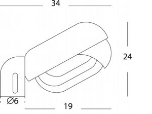 Lanterna Testa-Palo 'Residence' 60 W - Cm 34 X 24 X 19 Nero - Sovil