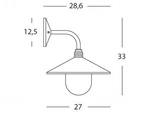 Applique 'Spectre' 60 W - Cm 29 X 33 X 13 Corten - Sovil