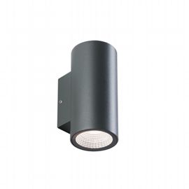 Applique Doppio Led 'Sino' 12 W 500 Lumen - Grigio - Sovil