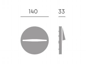 Segna Passo Tondo 'Open' Colore Grafite - 3 Watt - Sovil