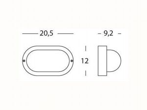 Plafoniera 'Ovale' Colore Bianco - Sovil