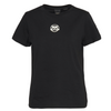 Pinko T-shirt Nera da Donna in Cotone Scollo Tondo con Logo Frontale Stampato Bianco da donna