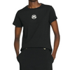 Pinko T-shirt Nera da Donna in Cotone Scollo Tondo con Logo Frontale Stampato Bianco da donna