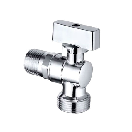 Rubinetto Lavatrice A Sfera Mignon A Leva In Ottone Cromato Con Rosone - 1/2X3/4 - Aer