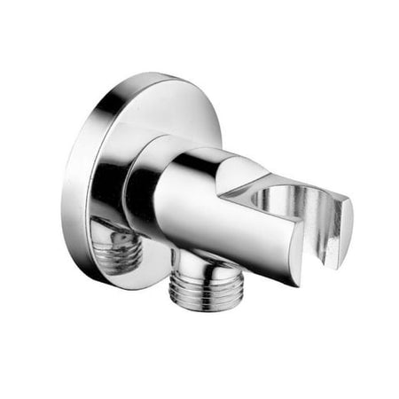 Presa Acqua Tonda A Parete Con Supporto Per Doccetta In Ottone Cromato - 1/2 - Aer