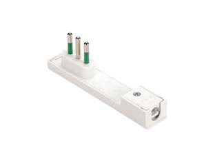 Spina Clock A Squadra Italiana 2 Poli + Terra Bianca- - Bianca 10A 80080 - 6 Pezzi Fanton