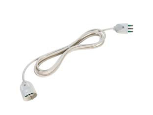 Prolunga Elettrica Lineare Bipasso Schuko Bianca- - Mt.3 - 1 Pezzi Fanton