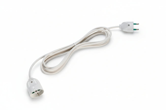 Prolunga Elettrica Lineare Bipasso Schuko Bianca- - Mt.3 - 1 Pezzi Fanton