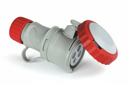 Spina Industriale Volante Rossa 3P+N+T Ip67- - 16A Colore Rosso 71145V - 2 Pezzi Fanton