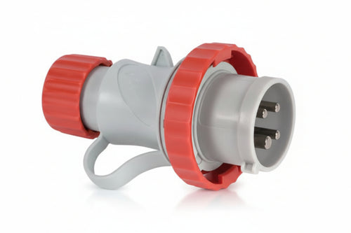 Spina Industriale Volante Rossa 3P+N+T Ip67- - 16A Colore Rosso 70165V - 2 Pezzi Fanton