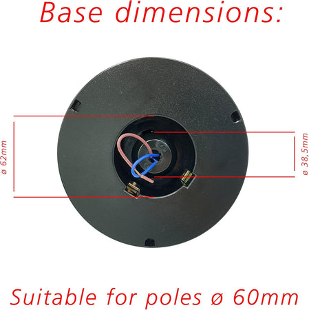 Lanterna Testa-Palo 'Globo' Sfera Trasparente Ø Cm.20 Lampione Per Esterno Impermeabile Velamp