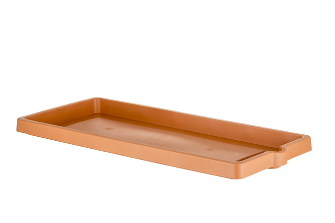 Sottovaso Per Fioriera Rettangolare Cm 60 X 25 X 3,4 - Cotto Chiaro - Bama
