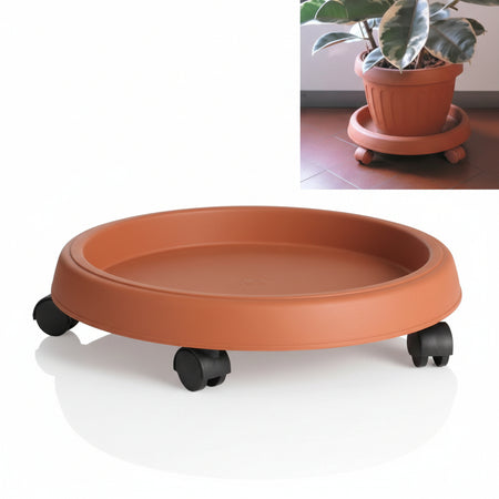 Sottovaso Circolare Con Ruote Ø 25 Cm - Bama