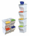 Set Pattumiera Per La Raccolta Differenziata 'Poker' Conf. 4 Pezzi - Cm 28X40X31H - Bama