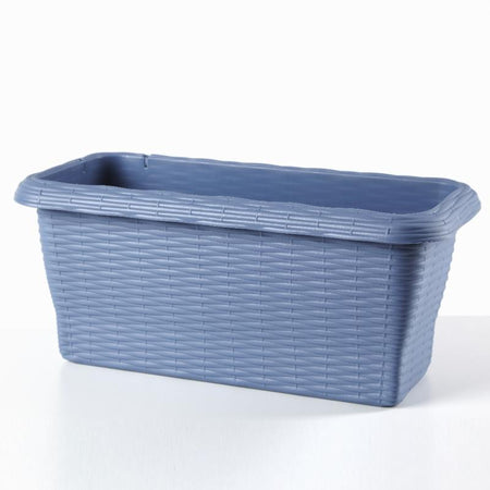 Bama Fioriera Rettangolare Paglia Normal Col. Cielo Cm. 60X20X17,5 H