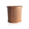 Vaso Mezzotondo Roma + Sottovaso Bama Pp Terracotta Cm 27X52 H.Cm 49