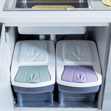 Set Pattumiere Raccolta Differenziata Poker Tris 3X20 Litri Colori Assortiti Plastica Modulare Bama