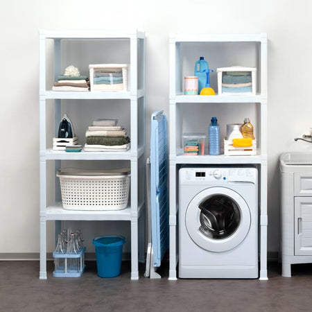 Scaffale Per Lavatrice '3 Piani' Cm 75 X 60 X H.184 (L X P X H) - Bama