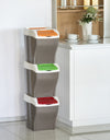 Pattumiera Raccolta Differenziata Set 'Poker Plus' 27 Lt. Cm 30 X 40 X 37,5 H - Bama