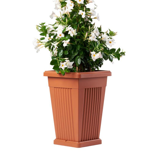 Vaso 'Piramide' Cm 40 X 40 X H 59 Lt. 50 Terracotta - Bama