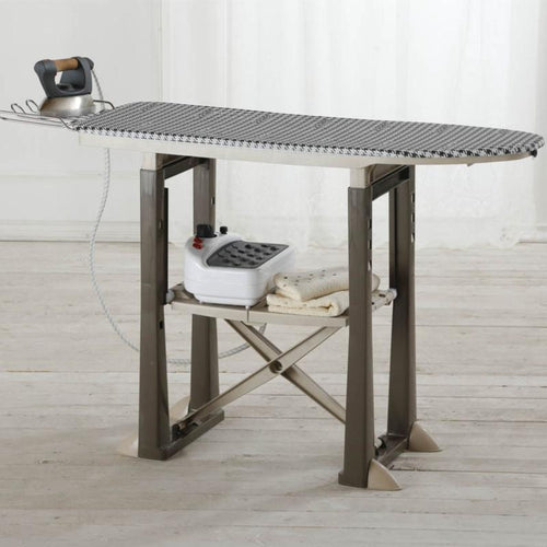 Tavolo Da Stiro 'Trend' Contenitore Colore Tortora Bama