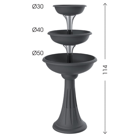 Ciotola Per Fiori Con Colonna 'Trevi' Ø Cm 30/40/50 - Terracotta - Bama