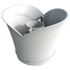 Vaso 'Tulipano' In Set Cm 34,5 X 19 X H 30 Lt. 5 - Bianco - Bama
