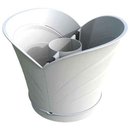 Vaso 'Tulipano' In Set Cm 34,5 X 19 X H 30 Lt. 5 - Bianco - Bama